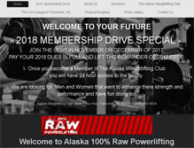 Tablet Screenshot of akrawpowerlifting.com